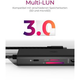 ICY BOX IB-DK4011-CPD USB-C Docking Station 9 en 1 con Suministro de Energía PD 100W