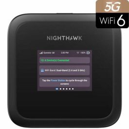 NETGEAR MR3150-100EUS Nighthawk M3 5G Mobile Router Wi-Fi 6 Doble Banda (2.4/5 GHz) Enrutador Portátil Negro NETGEAR MR3150-100EUS Nighthawk M3 5G Mobile Router Wi-Fi 6 Doble Banda (2.4/5 GHz) Enrutador Portátil Negro Precio: 605.99000022. SKU: B19SKKY9NL