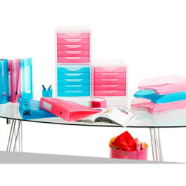 Archivo 2000 Fichero Cajones Sobremesa 340x270x260 mm Apilables 5 Cajones Verde Kiwi Translucido