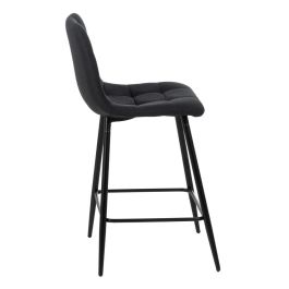 Taburete Negro Tejido-Metal Salón 45 X 55 X 92 cm