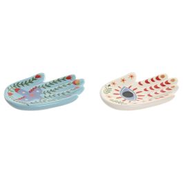 DKD Home Decor Bandeja Vaciabolsillos Urban Cerámica Blanco Azul 15.5 x 11 x 2.2 cm (12 Unidades) Precio: 46.49999992. SKU: B1AWSC9BZT