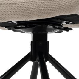 Silla Beige Giratorio Tejido-Metal 62 X 65 X 82 cm