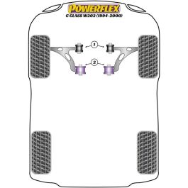 Powerflex PFF40-602BLK Delantero Track Brazo De Suspension Trasero Silentblock Poliuretano Negro