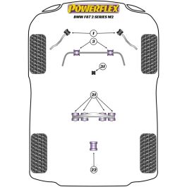 Powerflex PFF5-4001G Front Radius Arm To Chassis Bush Caster Offset