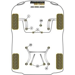 Powerflex Silentblock Barra Estabilizadora Delantera To Chassis Bush 22 mm PFF50-403-22