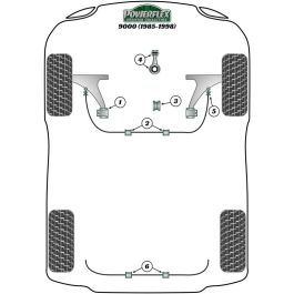 Powerflex PFF66-121BLK Soporte de Caja de Cambios Manual 1994 en Adelante, Todos los Años