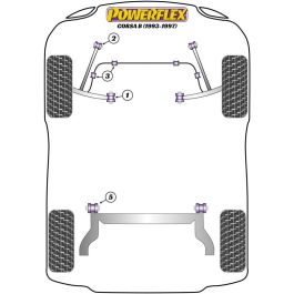 Powerflex Delantero Barra Estabilizadora Mounts PFF80-205BLK en Poliuretano para Mayor Precisión y Durabilidad