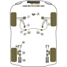 Powerflex Soporte Externo Barra Antivuelco Delantera 16 mm PFF85-215