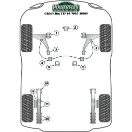 Powerflex Soporte Externo Barra Antivuelco Delantera 16 mm PFF85-215