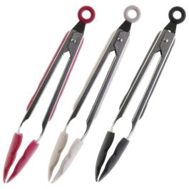Cook Concept Pinzas de Silicona con Bloqueo de Cierre, Colores Surtidos (Rojo, Lila, Negro, Verde)