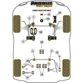 Powerflex PFR19-1831BLK Silentblock Trasero Del Diferencial Trasero Insert Negro