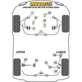 Powerflex PFR25-322 Soporte Brazo Inferior Trasero Exterior Delantero