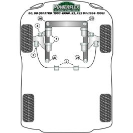 Powerflex PFR3-208 Silentblock Exterior Del Brazo Superior Trasero