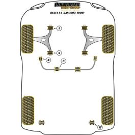 Powerflex PFR30-311BLK Bujes Barra Estabilizadora Trasera Exterior