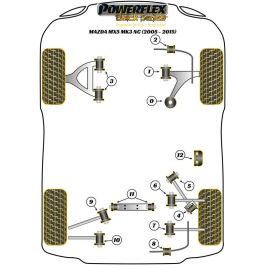 Powerflex PFR36-411BLK Soporte de Diferencial Trasero Negro