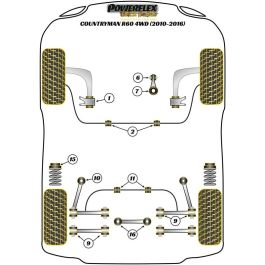 Powerflex PFR5-1825BLK Silentblock Trasero Del Diferencial Trasero