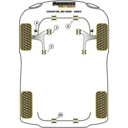 Powerflex PFR69-412 Barra de Unión Lateral Superior Trasera Exterior