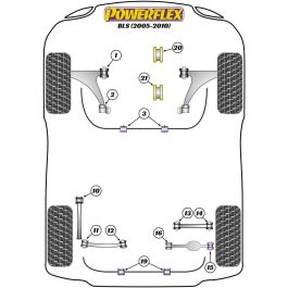 Powerflex Silentblock Exterior Brazo Superior Trasero 38mm PFR80-1217BLK