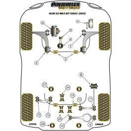 Powerflex PFR85-509BLK Silentblock Exterior Del Amortiguador Inferior Trasero
