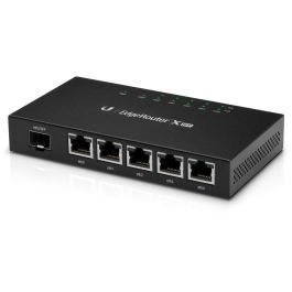 Ubiquiti EdgeRouterX SFP Router Gigabit PoE Avanzado con 5 Puertos RJ45 y 1 Puerto SFP Óptico para Redes