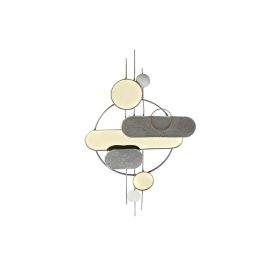 Decoración de Pared DKD Home Decor Gris Dorado Metal PVC Moderno (130 x 5 x 80,6 cm) Precio: 77.59000007. SKU: S3029403