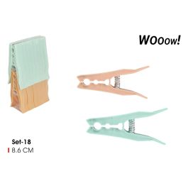 Wooow Set 18 Pinzas de Plástico para Ropa Confortime 8,6 x 4 x 1 cm (36 Unidades) Precio: 32.49999984. SKU: S2211589