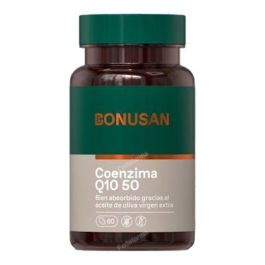 BONUSAN Coenzima Q10 50 mg 60 Cápsulas Ubiquinona de fermentación Kaneka Q10 alta biodisponibilidad en aceite de oliva Precio: 31.5000004. SKU: B1EQQWAALF
