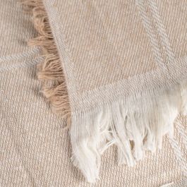 Colcha Cuadros Camel Algodón 250 X 260 cm