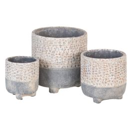 Macetero Cemento Decoración 10,50 X 10,50 X 12 cm