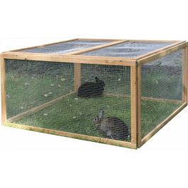 Kerbl Jaula Exterior Vario para Roedores, con Malla Fina y 6 Paneles, Incluye Estacas de Fijación, 120x120x59cm