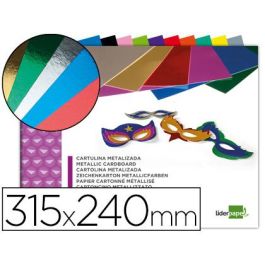 Bloc Trabajos Manuales Liderpapel Cartulina Metalizada 240x315 mm 10 Hojas Colores Surtidos