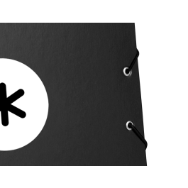 Antartik Carpeta Tres Solapas Cartón Forrado Negro DIN A4