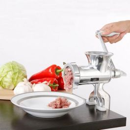 Quttin Picadora de Carne Manual de Aluminio con Dimensiones de 23 x 18 x 9.5 cm