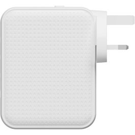 HYPER HJ1001WHWWGL Cargador Rápido Interior 3 Puertos USB-C para Móviles, Tablets, Portátiles y Mandos Consola Blanco