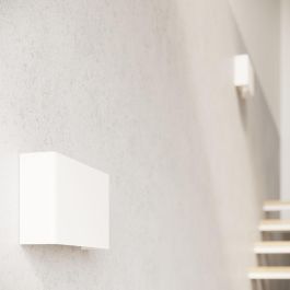 SOL-SL.0419 Aplique de Pared Copertura Moderno Blanco Acero para Interior Diseño Geométrico Iluminación Eficaz