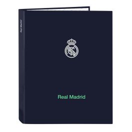 Safta Carpeta Folio Real Madrid 2ª Equipación 25/26 - 4 Anillas Mixtas 26,5x33x4cm para uso escolar