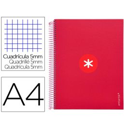 Cuaderno Espiral A4 Micro Antartik Tapa Forrada 120H 100 gr Cuadro 5 mm 5 Bandas 4 Taladros Color Frambuesa Precio: 11.495000483999998. SKU: B1DVWZ7C8M