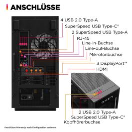 HP Gaming Desktop GT16-0189ng (Schwarz, ohne Betriebssystem)