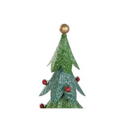 DKD Home Decor Árbol Decorativo de Metal 82.5 cm Alto x 32 cm Ancho, Colores Verde, Rojo, Dorado y Blanco