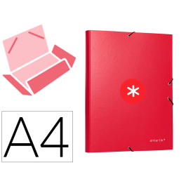 Antartik Carpeta con Gomas Tres Solapas A4 Cartón Forrado Color Frambuesa Precio: 6.50000021. SKU: B1K92L7VLG