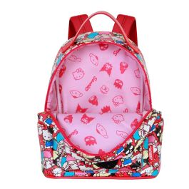 Sanrio Hello Kitty Mochila Heady Pequeña Friends Urbana PVC Multicolor con Múltiples Bolsillos y Organizador Sanrio Hello Kitty Mochila Heady Pequeña Friends Urbana PVC Multicolor con Múltiples Bolsillos y Organizador