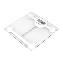 Q-connect Báscula de Baño Digital KF19060, Precisión 100g, Capacidad 180kg, Pantalla LCD, 300x300x22mm