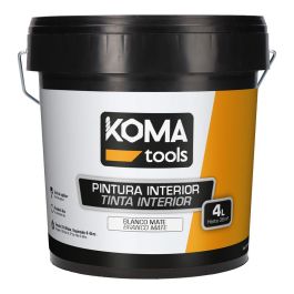 Koma Tools Pintura Plástica Vinílica Interior Blanca Mate 4L para Paredes y Techos Precio: 11.49999972. SKU: S7905252