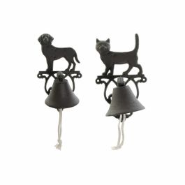 DKD Home Decor Campana de Hierro Colado con Cuerda para Terraza y Jardín Marrón Oscuro, Pack de 2 Unidades, 15x24x14 cm Precio: 25.4999998. SKU: S3030353