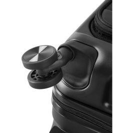 Rivacase 8181 Clark ECO Maleta de Cabina Rígida Negra 28L con 4 Ruedas y Cerradura TSA de 3 Dígitos, Aluminio/PC Reciclado