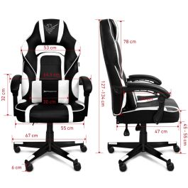 Phoenix technologies Silla Gaming Trophy Cuero PU Blanca Ergonómica para Gaming y Oficina