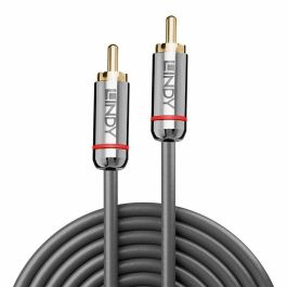 Lindy Cromo Line Cable de Audio Digital Phono de Alta Calidad 1m - Contactos Bañados en Oro 24K, Flexible y Libre de PVC/Halógenos
