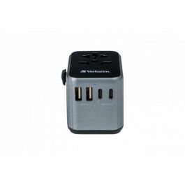 Verbatim Uta-03 Adaptador Universal De Viaje Con 1 Puerto Usb-C - 2 Puerto Usb-A - 2 Puerto Usb-C