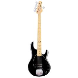Sterling StingRay Ray5 M/M - Bajo Eléctrico Activo de 5 Cuerdas Color Negro con Preamplificador de 9V