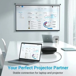 Vention Cable Conversor HDMI 2.0 4K CRBBF USB Tipo-C Macho a HDMI Macho Negro 1m